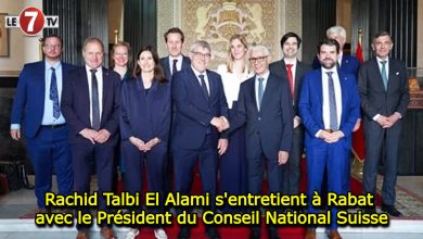 Photo of Rachid Talbi El Alami s’entretient à Rabat avec le Président du Conseil National Suisse