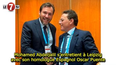 Photo of Mohamed Abdeljalil s’entretient à Leipzig avec son homologue Espagnol Oscar Puente