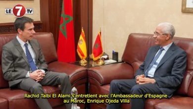 Photo of Rachid Talbi El Alami s’entretient avec l’Ambassadeur d’Espagne au Maroc, Enrique Ojeda Villa