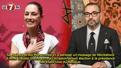 Photo of Sa Majesté le Roi Mohammed VI a adressé un message de félicitations à Mme Claudia Sheinbaum, à l’occasion de son élection à la présidence des Etats-Unis du Mexique.