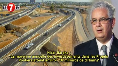 Photo of Nizar Baraka : « La moyenne annuelle des investissements dans les Projets Routiers atteint environ 18 milliards de dirhams »