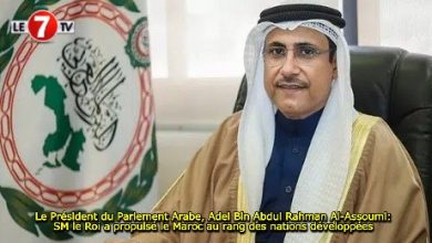 Photo of Le Président du Parlement Arabe, Adel Bin Abdul Rahman Al-Assoumi: SM le Roi a propulsé le Maroc au rang des nations développées 