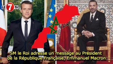 Photo of SM le Roi adresse un message au Président de la République Française, Emmanuel Macron