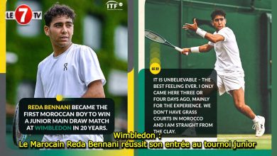 Photo of Wimbledon : Le Marocain Reda Bennani réussit son entrée au tournoi junior