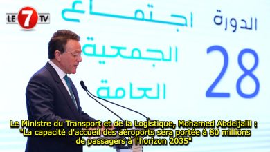 Photo of Le Ministre du Transport et de la Logistique, Mohamed Abdeljalil : « La capacité d’accueil des aéroports sera portée à 80 millions de passagers à l’horizon 2035 » 
