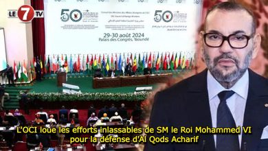 Photo of L’OCI loue les efforts inlassables de SM le Roi Mohammed VI pour la défense d’Al Qods Acharif