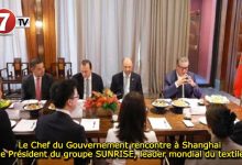 Photo of Le Chef du Gouvernement rencontre à Shanghai le Président du groupe SUNRISE, leader mondial du textile