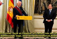 Photo of André Azoulay reçoit en Espagne, la Grande Croix de l’Ordre d’Alphonse X le Sage, des mains de José Manuel Albares