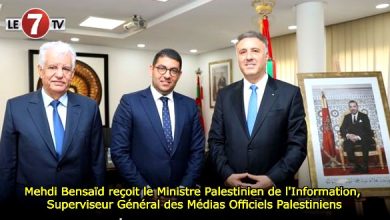 Photo of Mehdi Bensaïd reçoit le Ministre Palestinien de l’Information, Superviseur Général des Médias Officiels Palestiniens