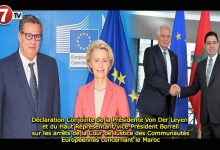 Photo of Déclaration Conjointe de la Présidente Von Der Leyen et du Haut Représentant/vice-Président Borrell sur les arrêts de la Cour de Justice des Communautés Européennes concernant le Maroc