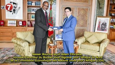 Photo of Nasser Bourita reçoit Adam Elhiraika, nouveau Directeur du Bureau sous-régional pour l’Afrique du Nord de la Commission Économique des Nations Unies pour l’Afrique (CEA).