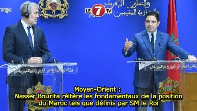 Photo of Moyen-Orient : Nasser Bourita réitère les fondamentaux de la position du Maroc tels que définis par SM le Roi