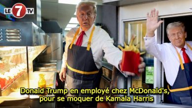 Photo of Donald Trump en employé chez McDonald’s, pour se moquer de Kamala Harris