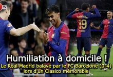 Photo of Humiliation à domicile : Le Real Madrid balayé par le FC Barcelone (0-4) lors d’un Clasico mémorable