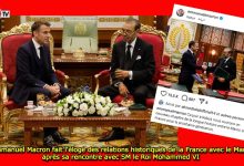 Photo of Emmanuel Macron fait l’éloge des relations historiques de la France avec le Maroc après sa rencontre avec SM le Roi Mohammed VI