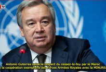 Photo of Antonio Guterres salue le respect du cessez-le-feu par le Maroc et la coopération exemplaire des Forces Armées Royales avec la MINURSO