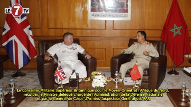 Photo of Le Conseiller Militaire Supérieur Britannique pour le Moyen-Orient et l’Afrique du Nord, reçu par le Ministre délégué chargé de l’Administration de la Défense Nationale et par le Général de Corps d’Armée, Inspecteur Général des FAR