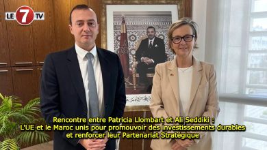 Photo of Rencontre entre Patricia Llombart et Ali Seddiki : L’UE et le Maroc unis pour promouvoir des investissements durables et renforcer leur Partenariat Stratégique