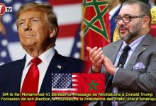 Photo of SM le Roi Mohammed VI adresse un message de félicitations à Donald Trump à l’occasion de son élection, à nouveau, à la Présidence des Etats-Unis d’Amérique