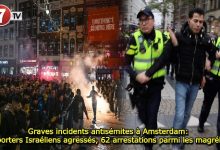 Photo of Graves incidents antisémites à Amsterdam: Supporters Israéliens agressés, 62 arrestations parmi les magrébins