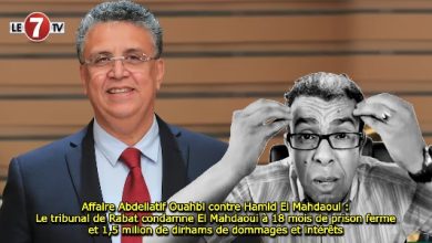 Photo of Affaire Abdellatif Ouahbi contre Hamid El Mahdaoui : Le tribunal de Rabat condamne El Mahdaoui à 18 mois de prison ferme et 1,5 MDH de dommages et intérêts