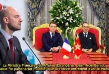 Photo of Le Ministre Français des Affaires Étrangères, Jean-Noël Barrot, salue « le partenariat modèle » que la France entretient avec le Maroc