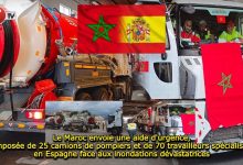 Photo of Solidarité et Soutien : Le Maroc envoie une aide d’urgence, 25 camions de pompiers et de 70 travailleurs spécialisés, en Espagne face aux inondations dévastatrices