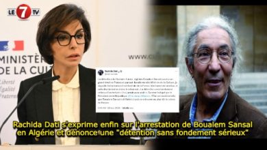 Photo of Rachida Dati s’exprime enfin sur l’arrestation de Boualem Sansal en Algérie et dénonce une « détention sans fondement sérieux »