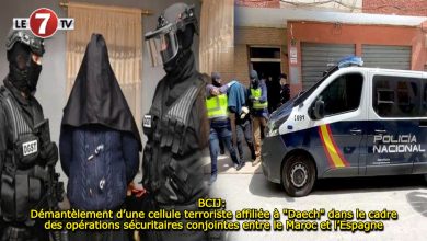 Photo of BCIJ: Démantèlement d’une cellule terroriste affiliée à « Daech » dans le cadre des opérations sécuritaires conjointes entre le Maroc et l’Espagne