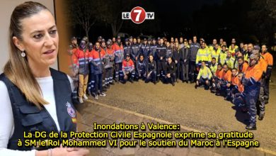 Photo of Inondations à Valence: La DG de la Protection Civile Espagnole exprime sa gratitude à SM le Roi Mohammed VI pour le soutien du Maroc à l’Espagne