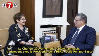 Photo of Le Chef du Gouvernement, Aziz Akhannouch, s’entretient avec la Présidente de la BERD, Odile Renaud-Basso