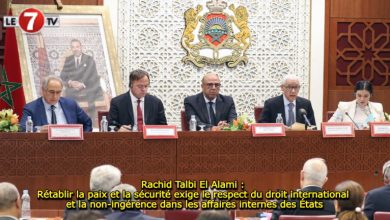 Photo of Rachid Talbi El Alami : Rétablir la paix et la sécurité exige le respect du droit international et la non-ingérence dans les affaires internes des États