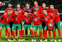 Photo of Classement FIFA: Les Lions de l’Atlas terminent l’année 2024 au 14è rang mondial