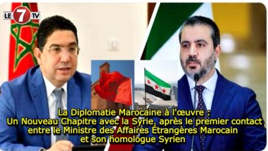 Photo of La Diplomatie Marocaine à l’œuvre : Un Nouveau Chapitre avec la Syrie, après le premier contact entre le Ministre des Affaires Étrangères Marocain et son homologue Syrien