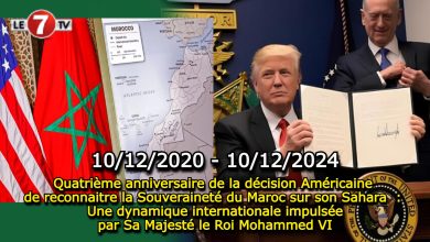 Photo of Quatrième anniversaire de la décision Américaine de reconnaitre la Souveraineté du Maroc sur son Sahara : Une dynamique internationale impulsée par Sa Majesté le Roi Mohammed VI