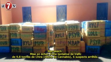 Photo of Marrakech: Mise en échec d’une tentative de trafic de 9,8 tonnes de Chira (résine de Cannabis), 6 suspects arrêtés. 