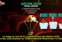 Photo of CAF: Le tirage au sort de la Coupe d’Afrique des Nations 2025 aura lieu lundi prochain au Théâtre National Mohammed V à Rabat.