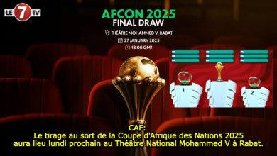 Photo of CAF: Le tirage au sort de la Coupe d’Afrique des Nations 2025 aura lieu lundi prochain au Théâtre National Mohammed V à Rabat.