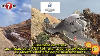 Photo of Glissement de terrain au niveau de la RN n°16 reliant Jebha et Al Hoceima : Le Ministère fait état de plusieurs mesures