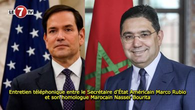 Photo of Entretien téléphonique entre le Secrétaire d’État Américain Marco Rubio et son homologue Marocain Nasser Bourita