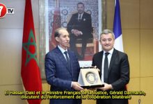 Photo of El Hassan Daki et le Ministre Français de la Justice, Gérald Darmanin, discutent du renforcement de la coopération bilatérale