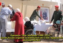 Photo of Opération « Iftar Ramadan 1446-2025 » : La Garde Royale organise la distribution de 5.000 repas du Ftour quotidiennement